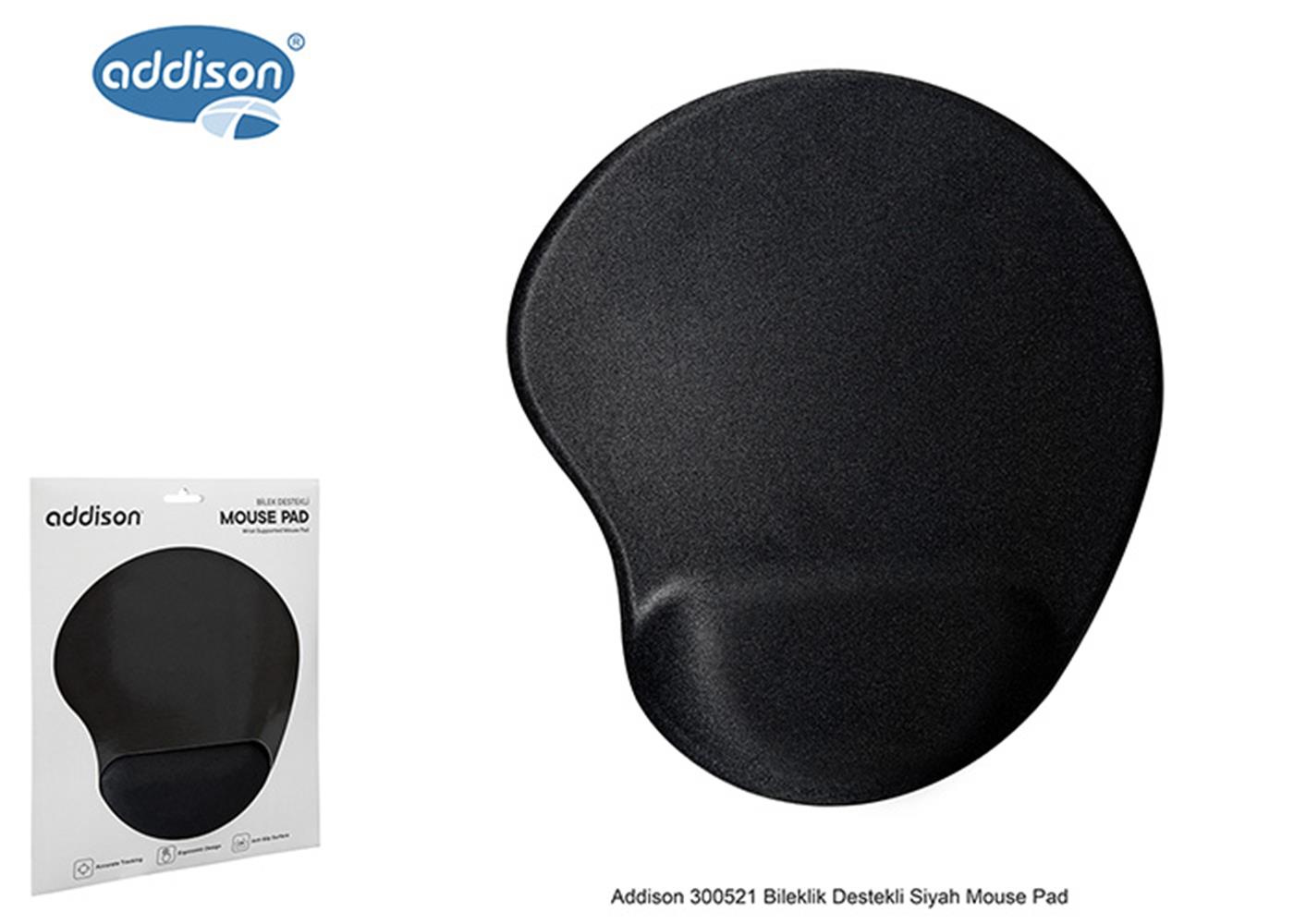 Addison 300521 Bileklik Destekli Siyah Mouse Pad - görsel 2