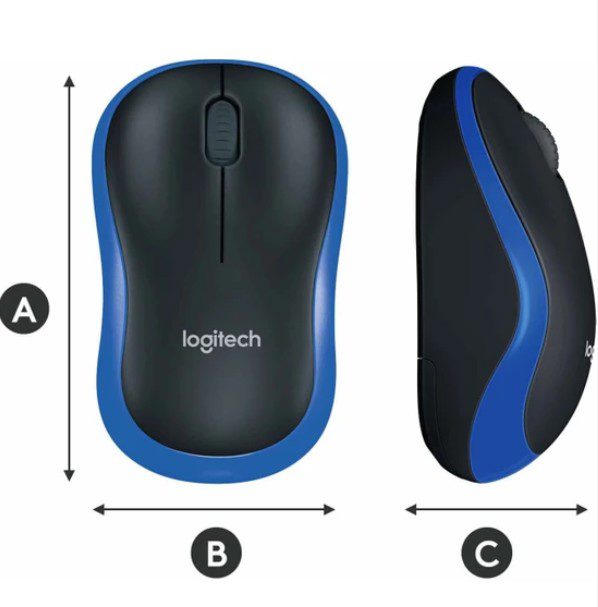 Logitech M185 (910-002236) Mavi Kablosuz Mouse - görsel 2