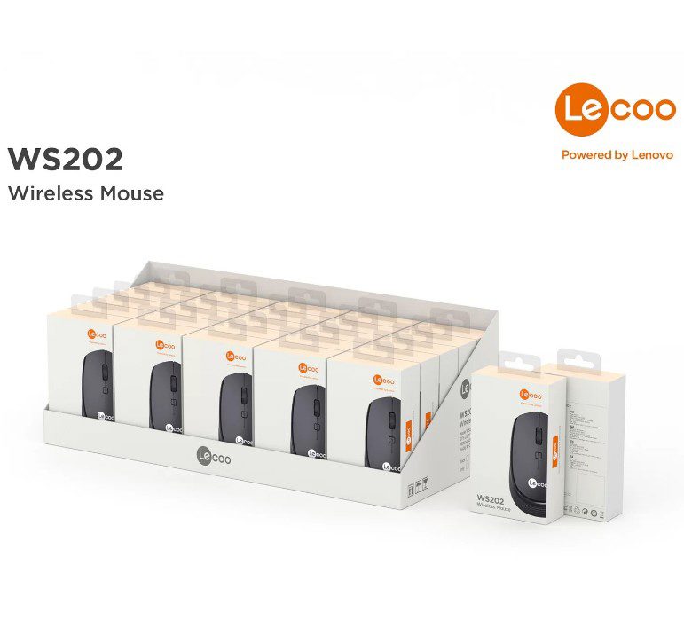 Lenovo Lecoo WS202 Nano Alıcılı Kablosuz 1600dpi Siyah 4 Tuş Mouse - görsel 4