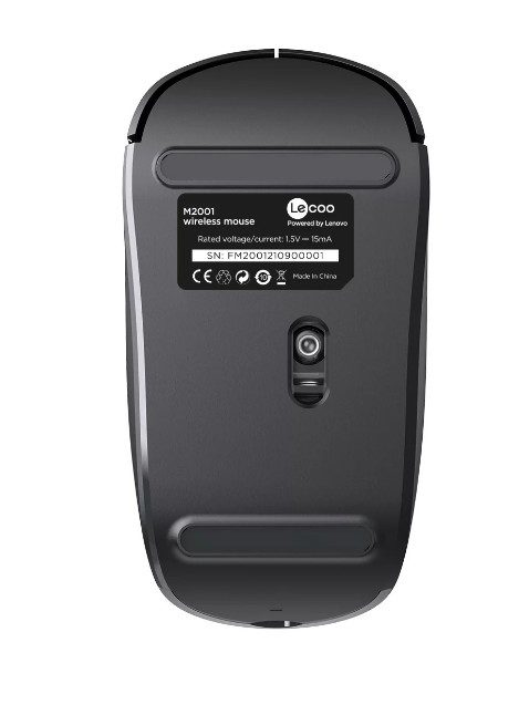 Lenovo Lecoo M2001 Nano Alıcılı Kablosuz 1600dpi Siyah 4 Tuş Mouse - görsel 3