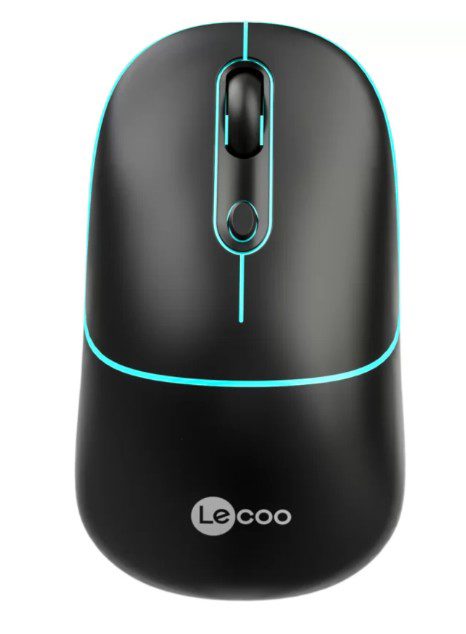 Lenovo Lecoo WS210 WiFi+ Bluetooth Kablosuz 2.4Ghz Siyah 6Tuşlu Şarjlı Mouse