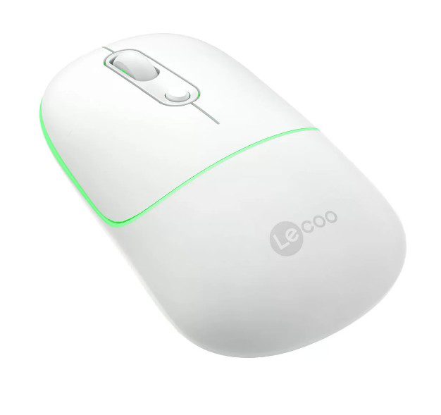 Lenovo Lecoo WS210 WiFi+ Bluetooth Kablosuz 2.4Ghz Beyaz 6Tuşlu Şarjlı Mouse - görsel 2