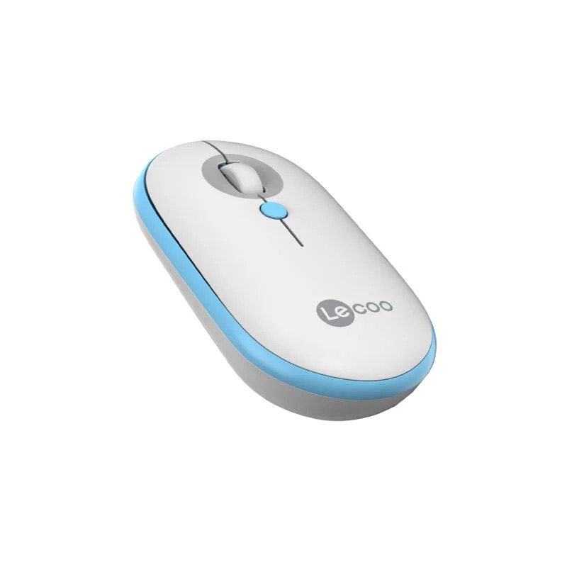 Lenovo Lecoo WS212 USB Kablosuz Beyaz&Mavi 4 Tuş Mouse - görsel 2