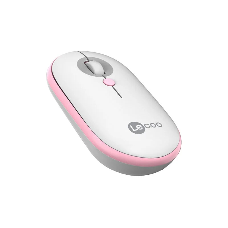 Lenovo Lecoo WS212 USB Kablosuz Beyaz&Pembe 4 Tuş Mouse - görsel 2