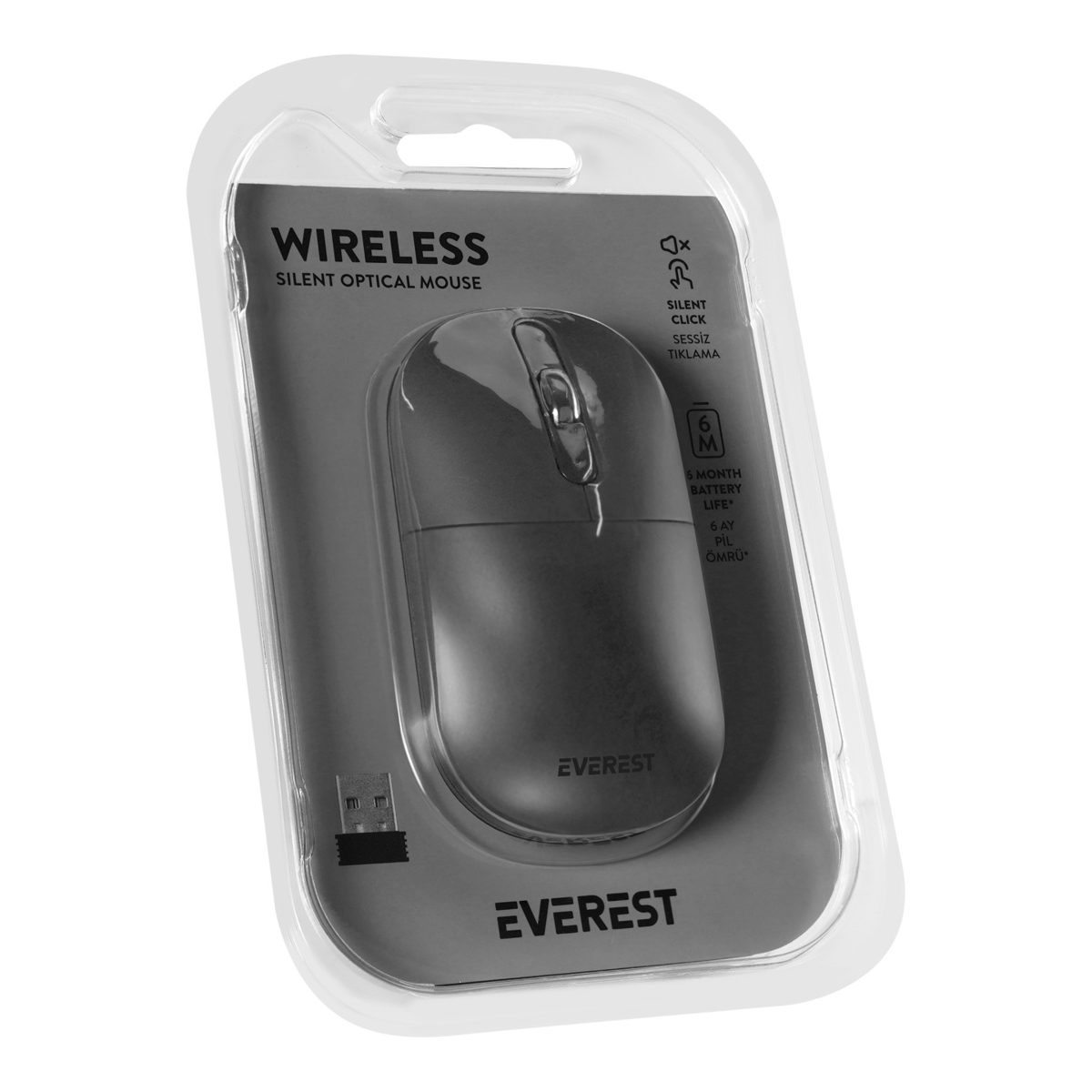 Everest SMW-384 Usb Gri 2.4Ghz Kablosuz Mouse - görsel 5