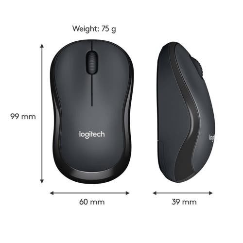 Logitech M221 (910-006510) Sessiz Siyah Kablosuz Mouse - görsel 2