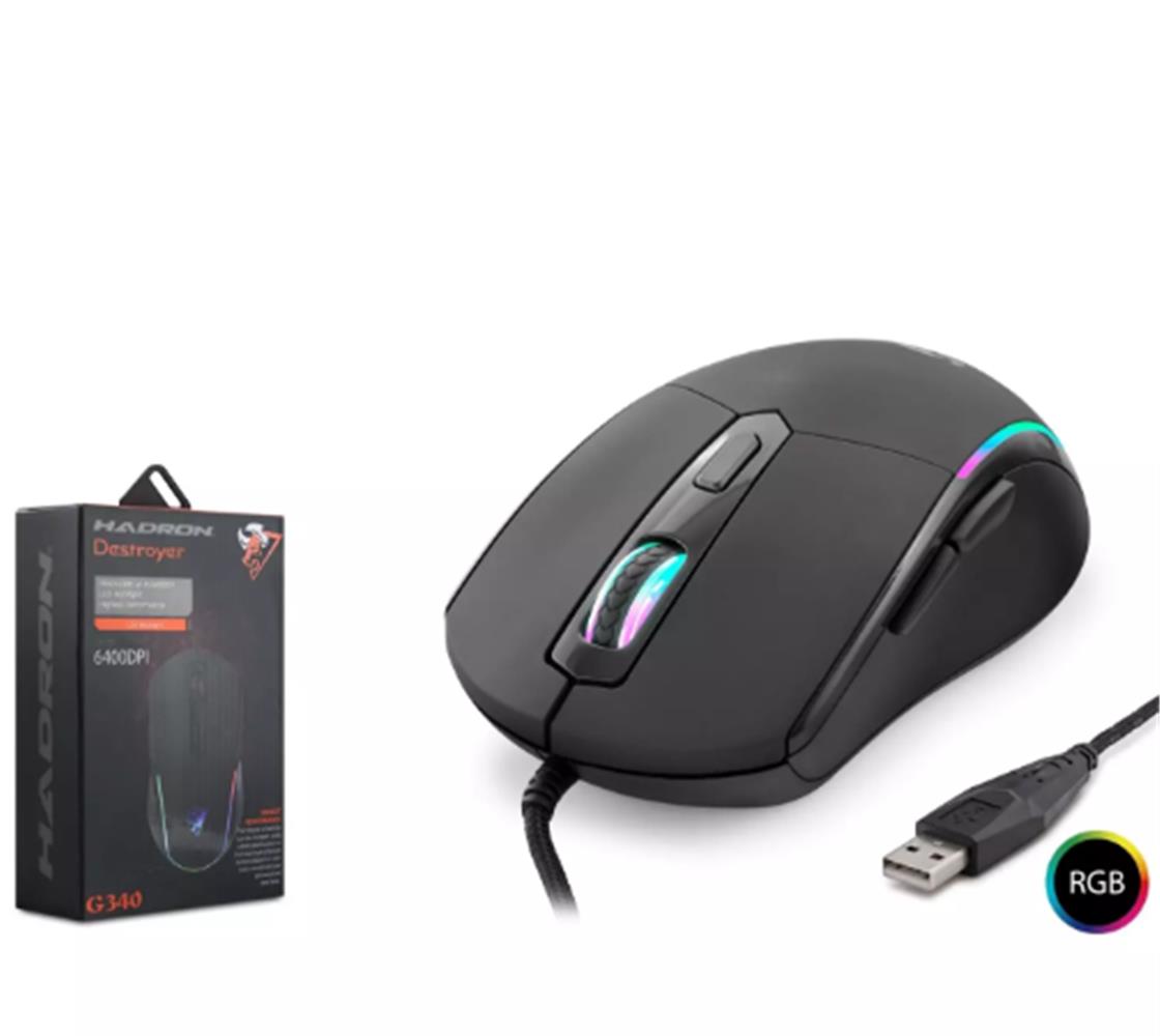 Hadron Destroyer G340 Rgb 6 Buttons Usb 6400 Dpı Oyuncu Mouse (1,40cm Kablo Uzunluğu)