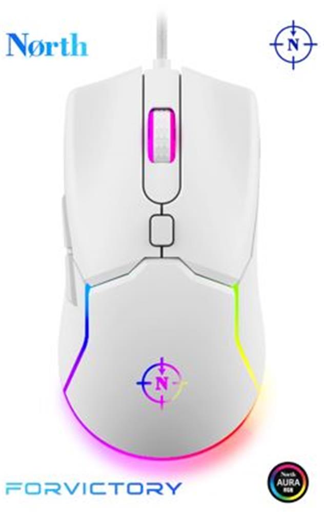 North Air White RGB Kablolu Profesyonel Oyuncu Mouse - görsel 2