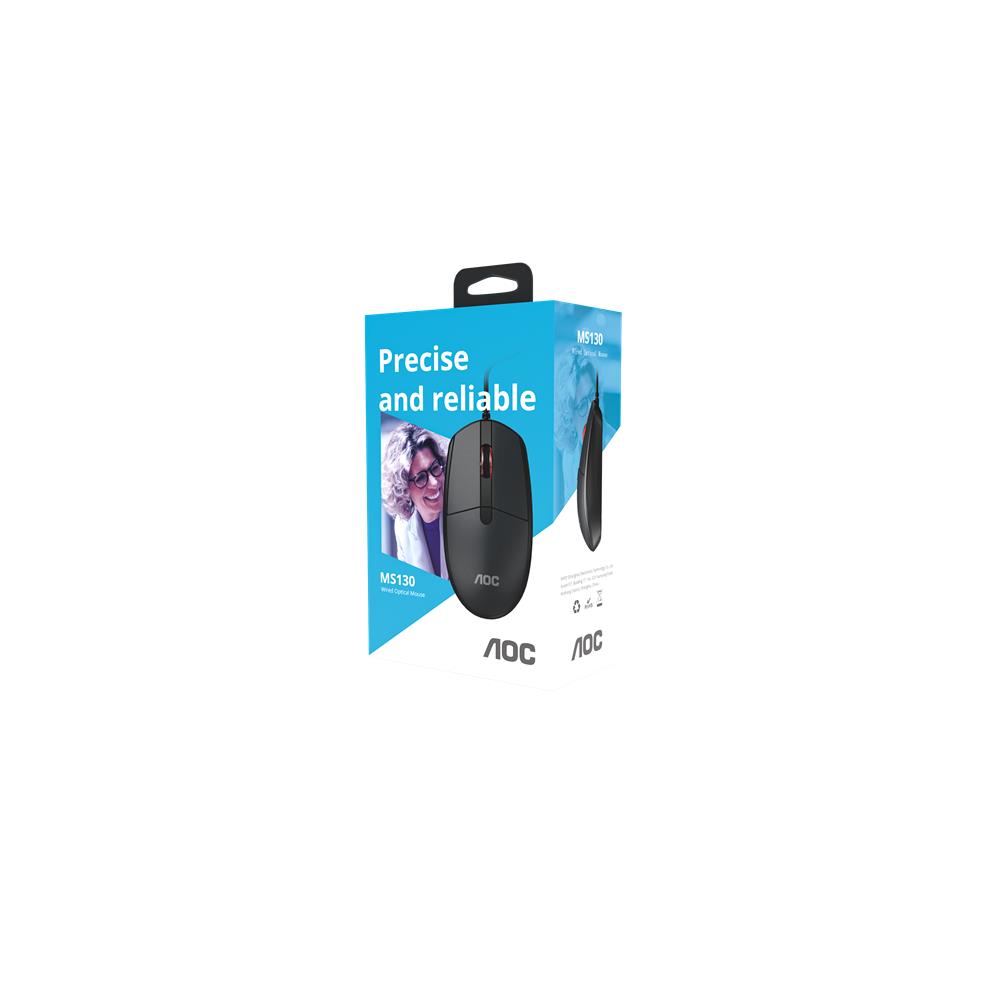 AOC MS130B/LA Kablolu Ofis Mouse - görsel 2