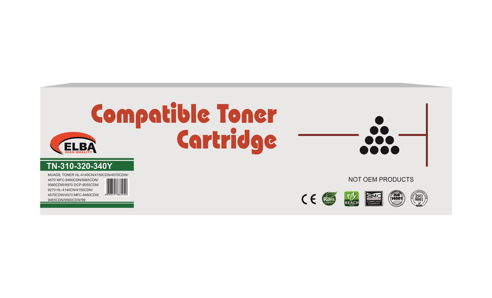 OfisPc Brother TN-340Y Muadil Sarı Toner TN-310Y/TN-320Y 4150/4570/9460/9560
