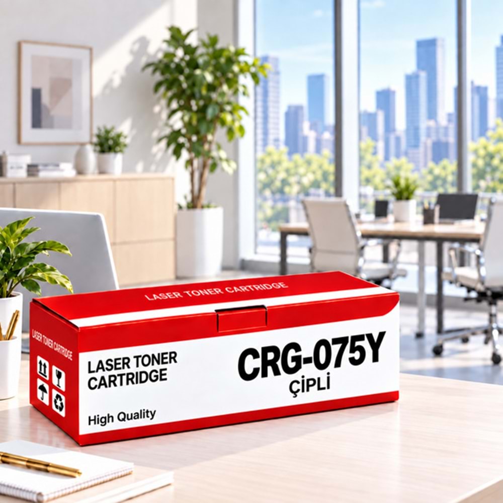 Canon CRG-075Y Çipli Sarı Muadil Toner 1.3K | YUGUBİ - görsel 2