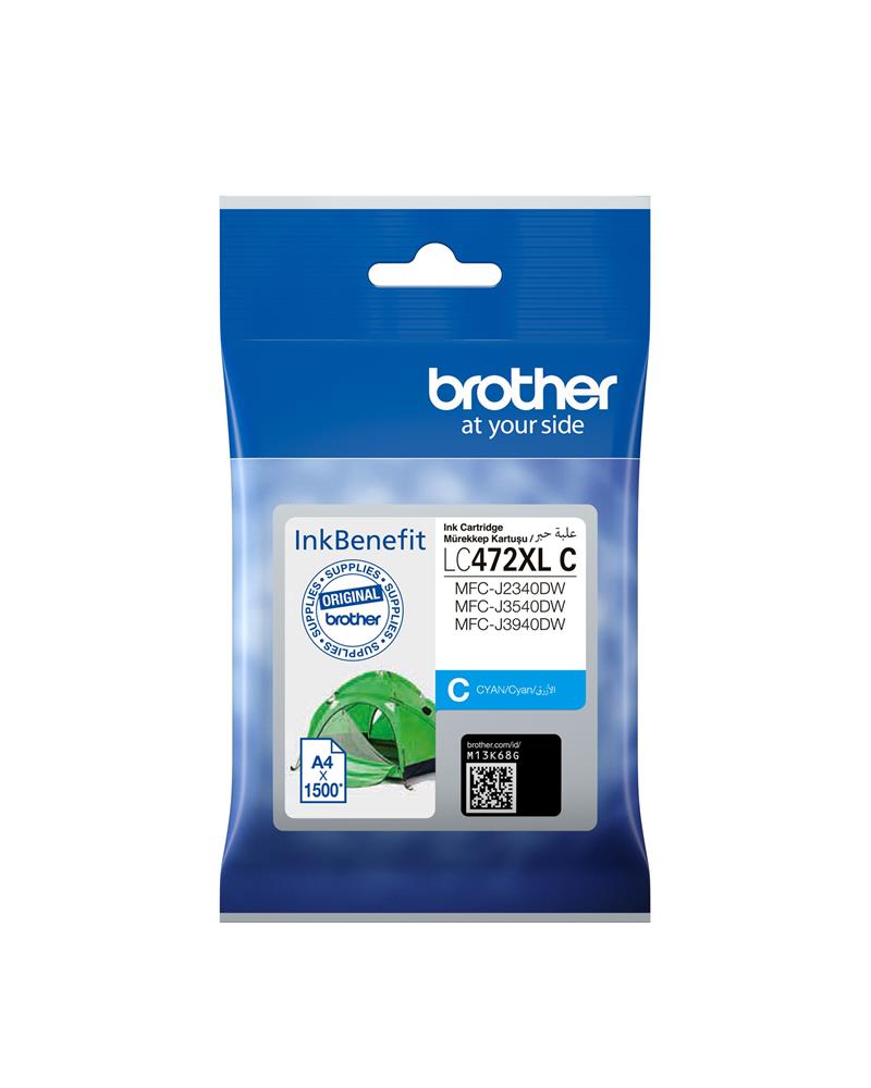 Brother LC472XLC Cyan Mavi Sayfa Kartuş MFC-J2340/J3540/J3940 1.500 Sayfa
