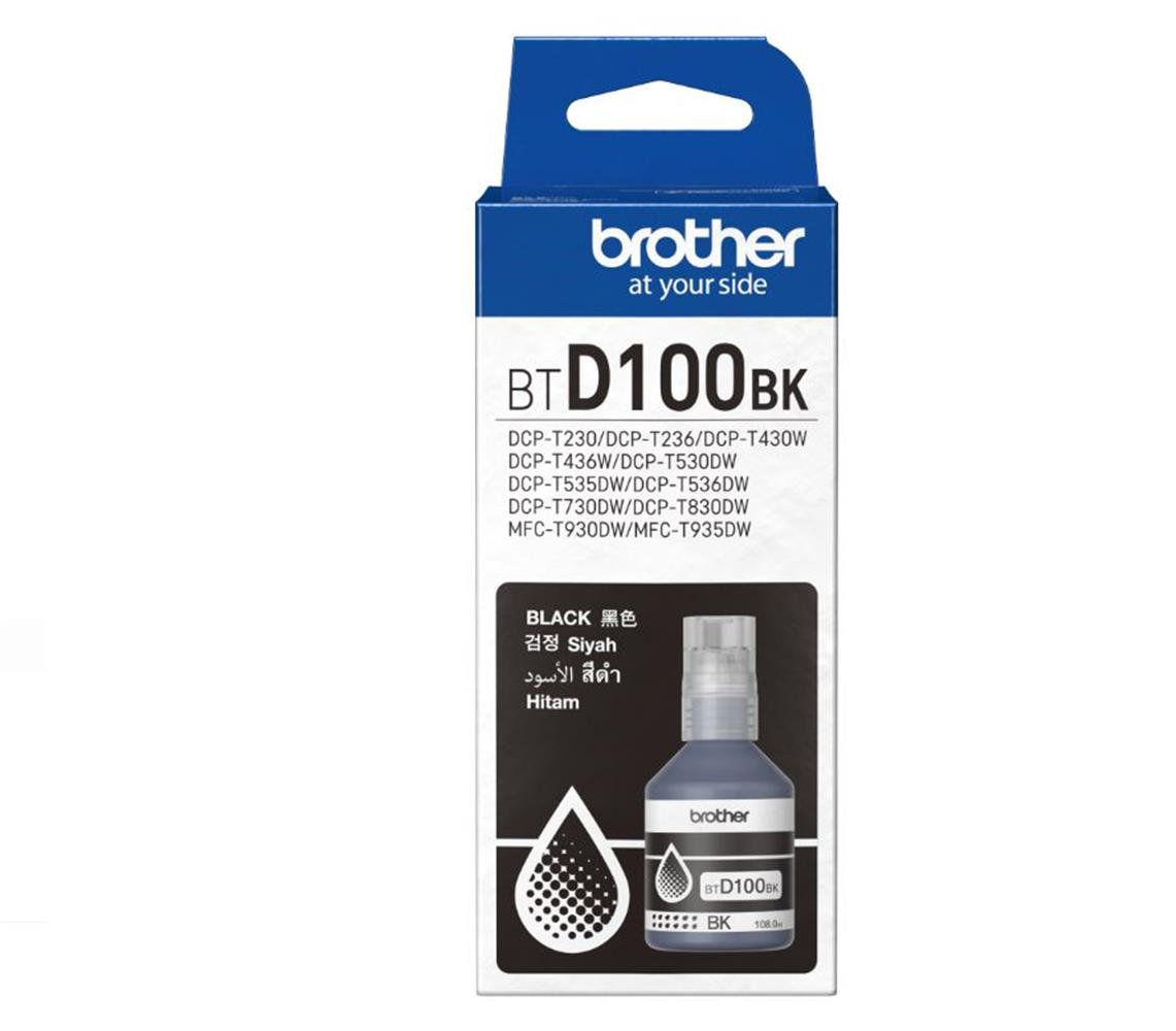 Brother BTD100BK Black Siyah 7.500 Sayfa Şişe Mürekkep DCP-T230/T430/T530/T730/T830 MFC-T930/T935