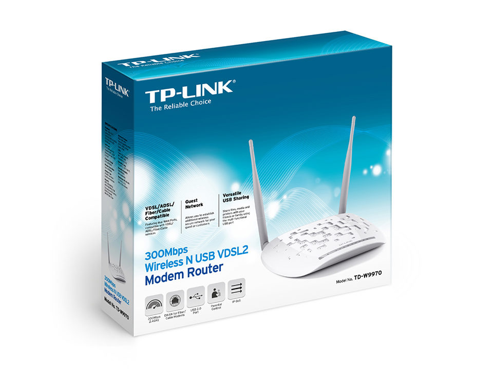 TP-Link TD-W9970 300Mbps Wi-Fi VDSL/ADSL Modem Router - görsel 5