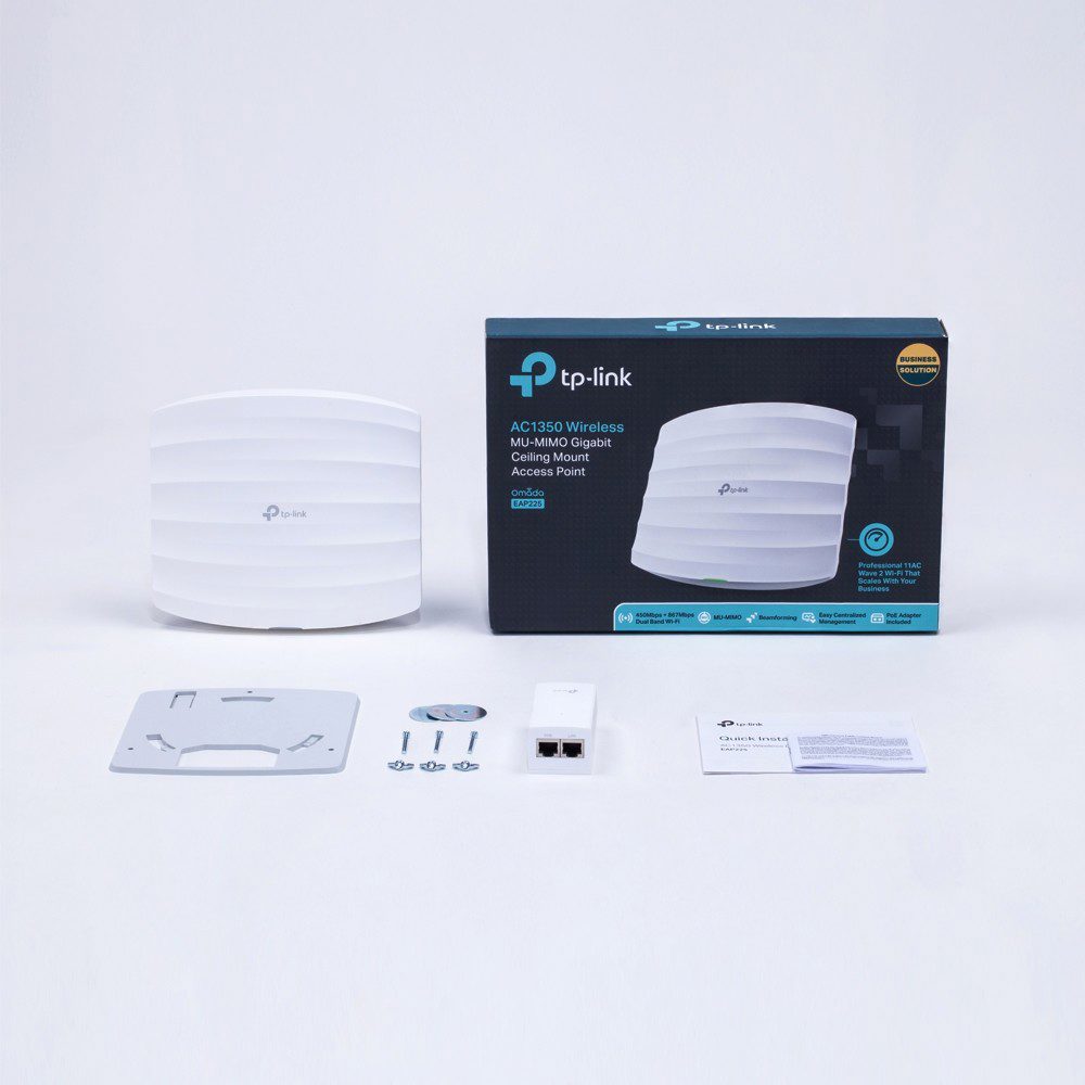 Tp-Link Omada EAP225 1 Port AC1350 5GHZ 3x5dBI Tavan Tipi Access Point - görsel 5