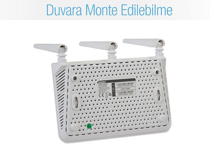 Everest EWR-F303 2.4GHz 300Mbps 1Wan + 3Lan Portlu Wireless Router - görsel 4