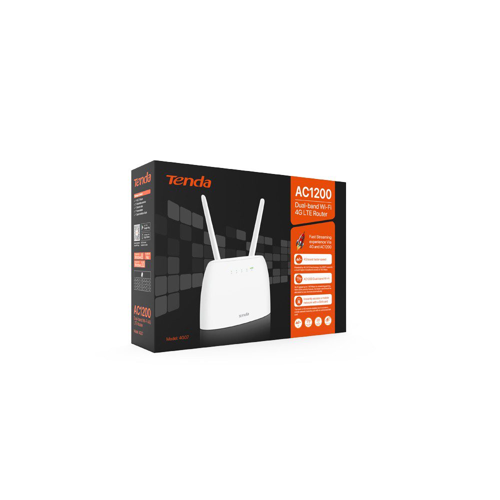 Tenda 4G07 AC1200 Dual-Band Wi-Fi 4 LTE Router - görsel 4