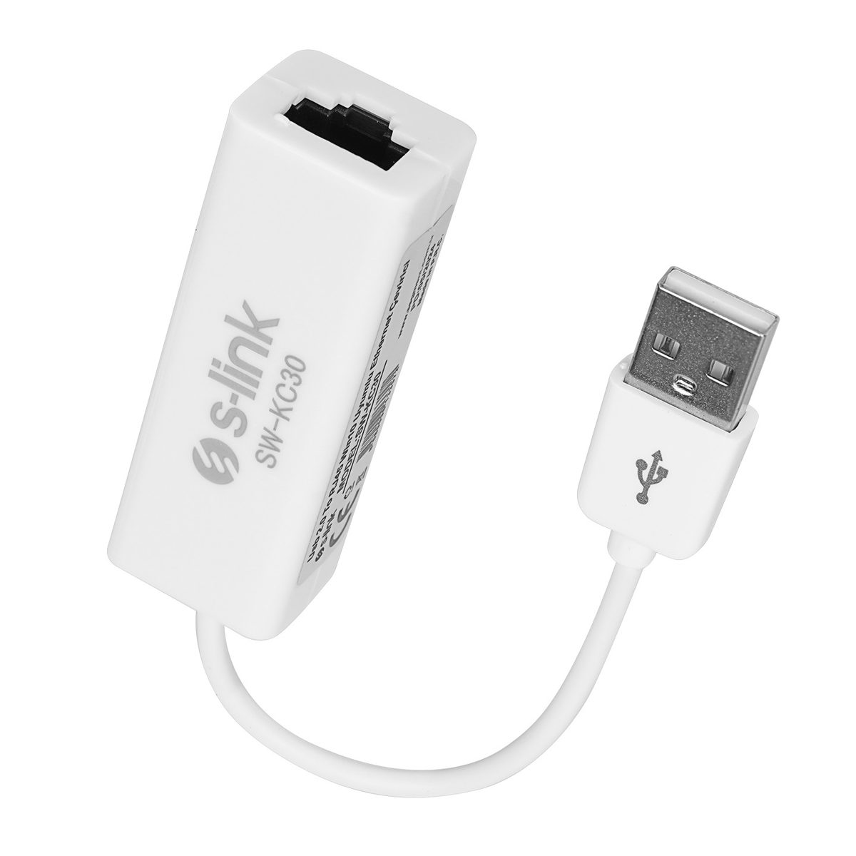 S-link SW-KC30 Usb 2.0 To RJ45 Win10 Uyumlu Ethernet Çevirici - görsel 2