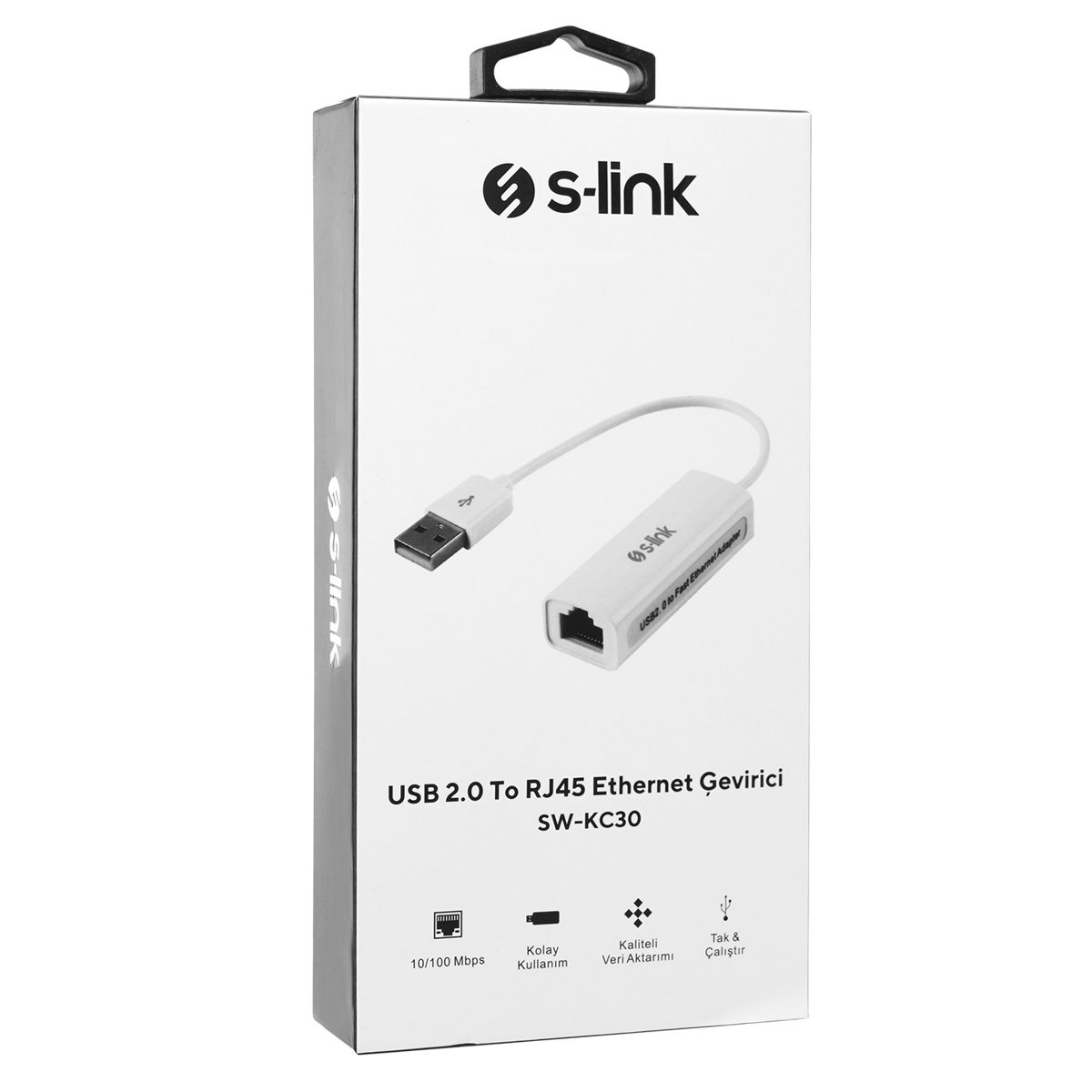 S-link SW-KC30 Usb 2.0 To RJ45 Win10 Uyumlu Ethernet Çevirici - görsel 3