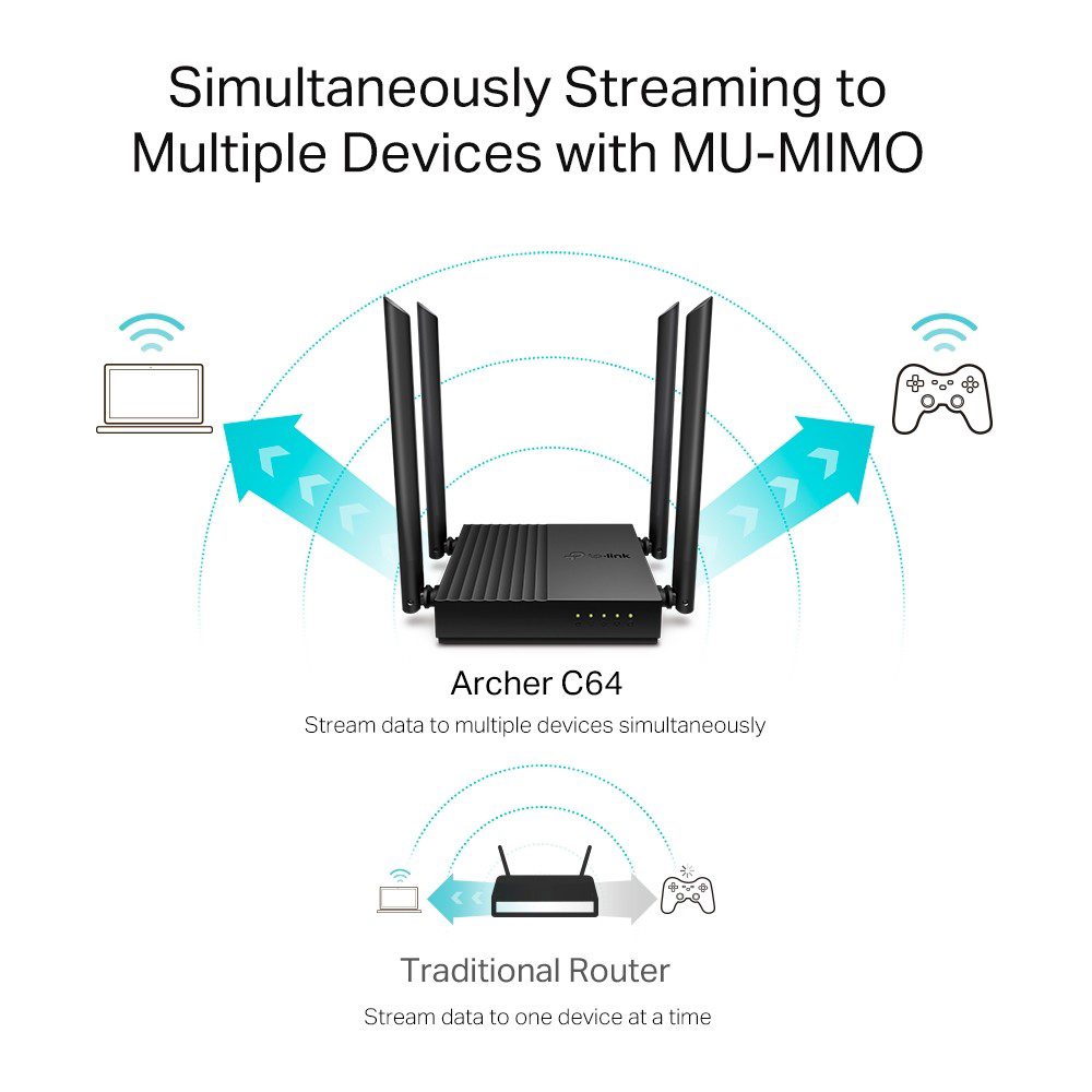 TP-Link Archer C64 AC1200 Dual Band Wi-Fi Router - görsel 5