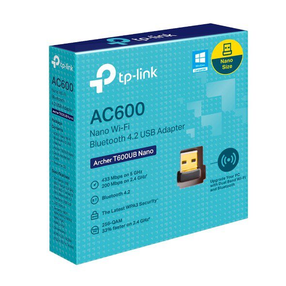 TP-Link Archer T600UB Nano AC600 Nano Wi-Fi Bluetooth USB Adaptör - görsel 3