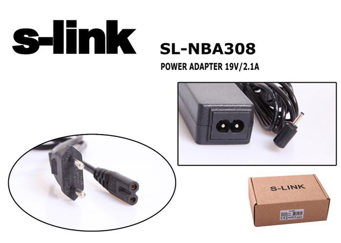 S-link SL-NBA308 40W 19V 2.1A 2.5*0.7 Asus Notebook Standart Adaptör