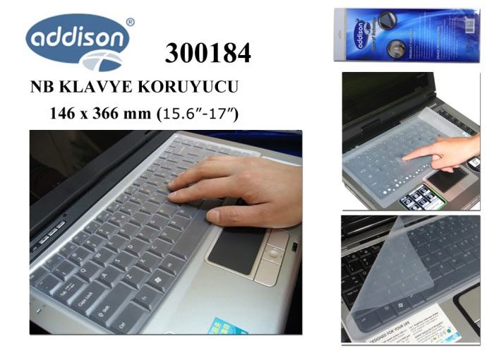 Addıson 300184 15,6''-17'' Notebook Klavye Koruyucu - görsel 2