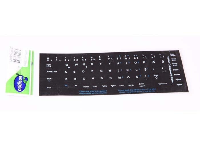 Addıson 300161 Türkçe Q Black Klavye Sticker - görsel 2