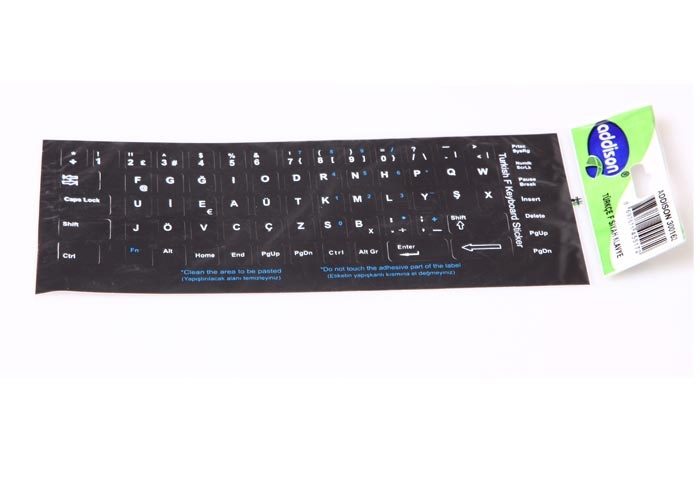 Addıson 300162 Türkçe F Black Klavye Sticker - görsel 2