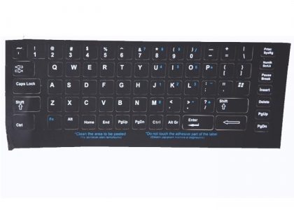 Addsion 300164 İNGİLİZCE Q SİYAH KLAVYE STİCKER - görsel 2