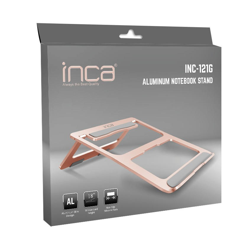 İnca Inc-121g Unique Desing Alumınum Notebook Stant Gold - görsel 4