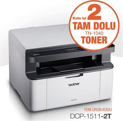 Brother DCP-1511-2T Tarayıcı Fotokopi 20ppm Mono Laser Yazıcı (2xTam Dolu Toner) - görsel 3