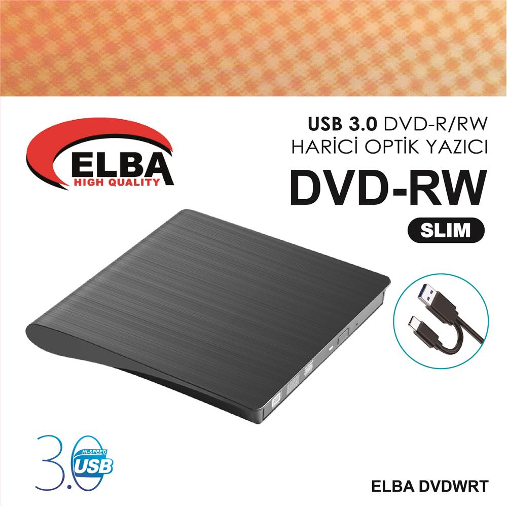 Elba DVDWRT-SLM Harici Dvdrw Slim, Siyah Dvd Yazıcı Writer - görsel 2
