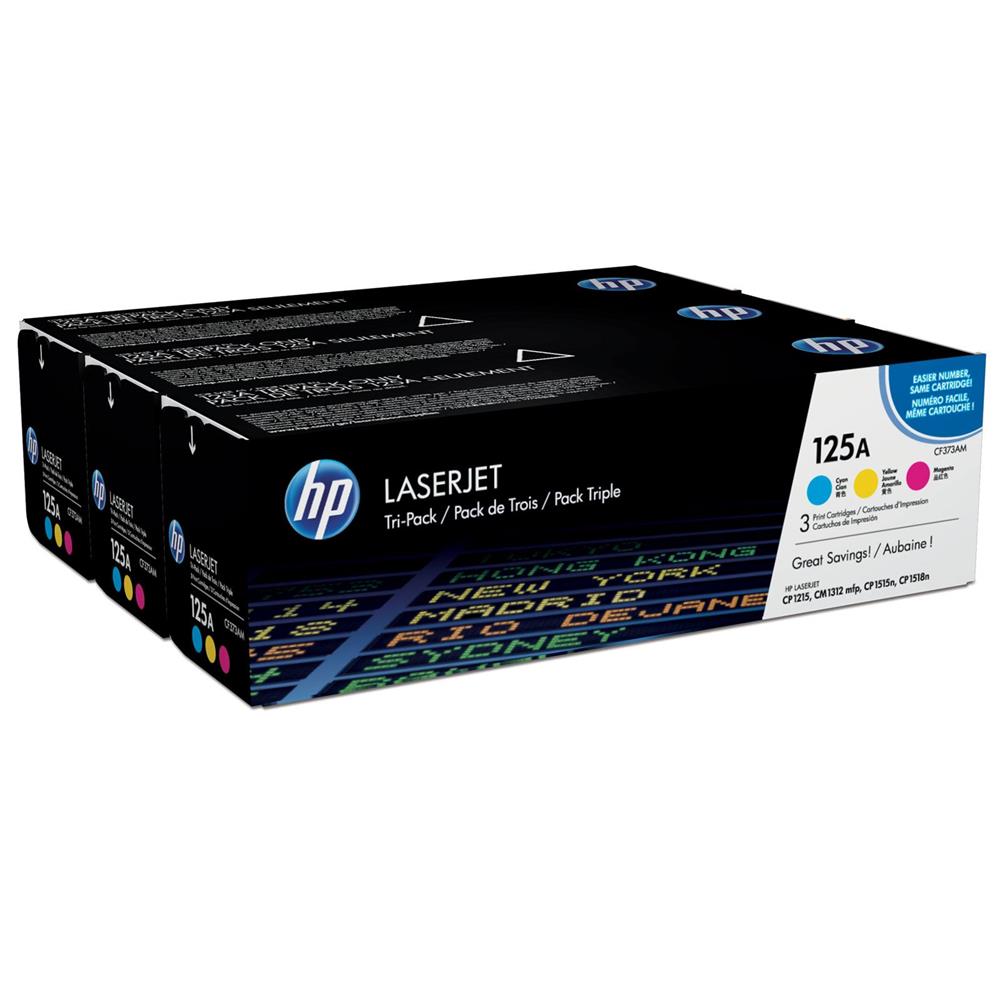HP 125A Mavi/Kırmızı/Sarı 3lü Takım Toner CF373AM CB541A/CB542A/CB543A