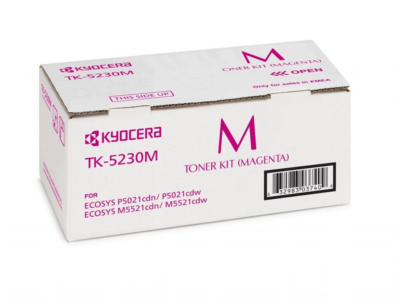 Kyocera TK-5230M Magenta Kırmızı Orjinal Fotokopi Toneri Ecosys M5521cdn/5521cdw P5021cdn/5021cdw 2.