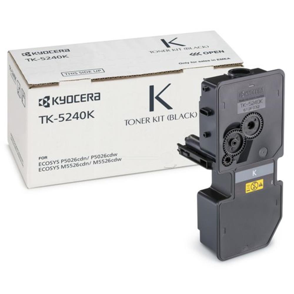 Kyocera TK-5240K Black Siyah Orjinal Fotokopi Toneri Ecosys M5526cdn/5526cdw P5026cdn/5026cdw 4.000