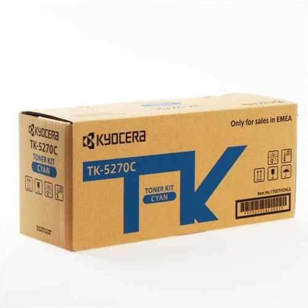 Kyocera TK-5270C Cyan Mavi Orjinal Fotokopi Toneri Ecosys M6230cidn/M6630cidn P6230cdn 6.000 Sayfa
