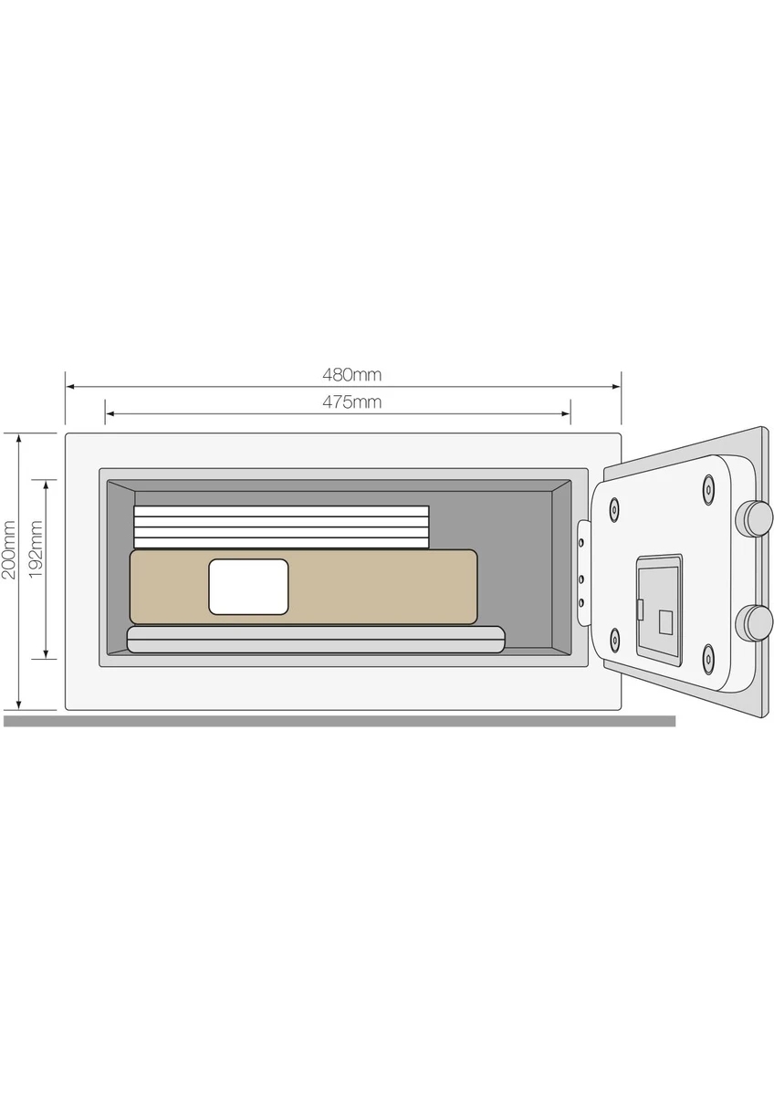 Yüksek Güvenlikli Motorlu Otel Kasaları - Laptop Tipi - YLHB/200/EB1 - görsel 2