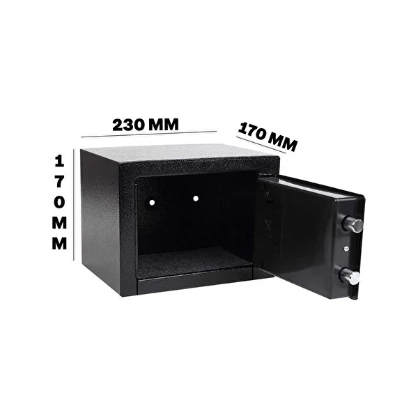 Yuma Ym-800 Mini Boy Şifreli Ve Anahtarlı Çelik Kasa - görsel 2