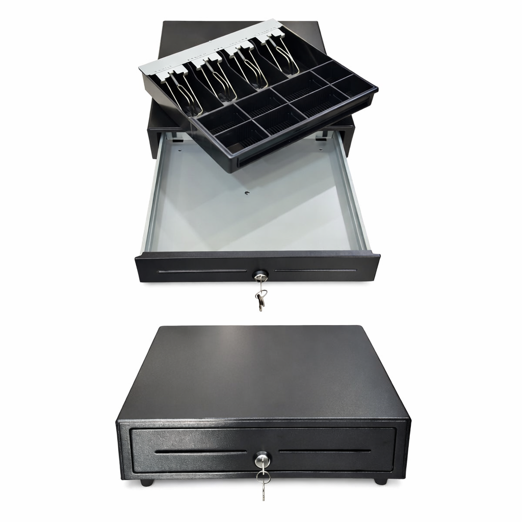 Dbpos M-410 4 Gözlü Metal Para Çekmecesi Metal sürgü - görsel 2
