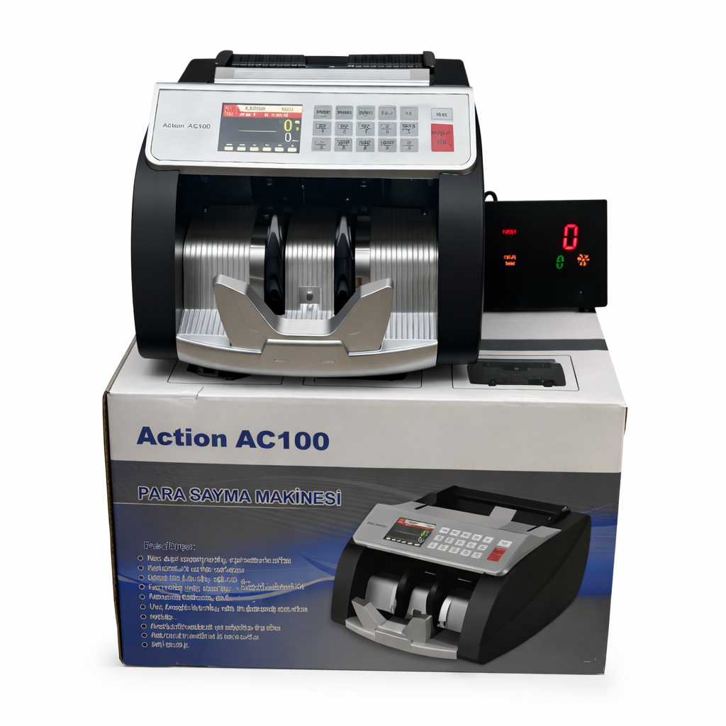 Action AC100 TL / EURO Kağıt Para Sayma Makinesi - görsel 3