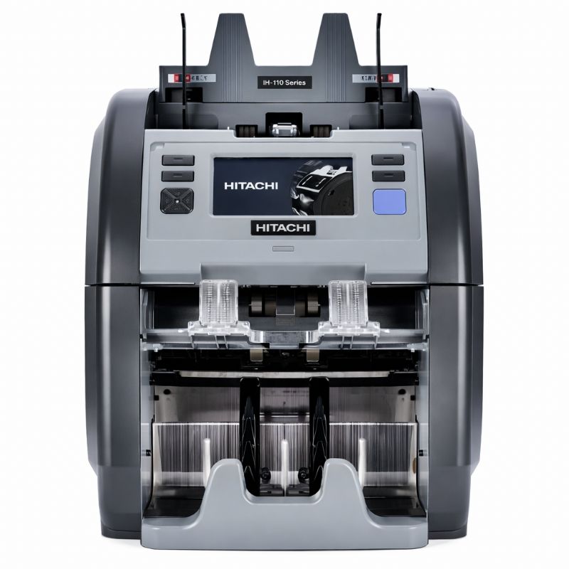 Hitachi-Hunter Ih-110 İki Katlı, 30 Ülke Kombinasyonlu Karışık Para Sayma Makinesi + Şarjlı Temizleme Süpürge Hediyeli