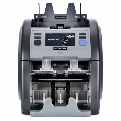 Hitachi I-Hunter IH-110 Tam Fitness Özellikli Çift Katlı, 30 Ülke Para Birimi Destekli Karışık Para Sayma Makinesi