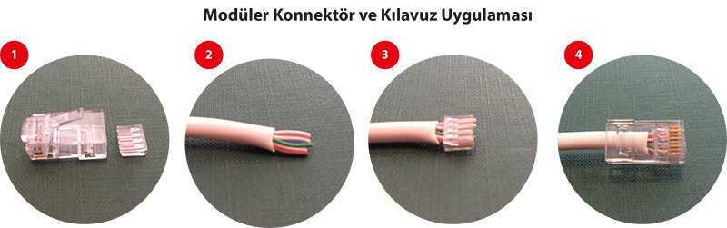 Assmann AK-219602 Yuvarlak Kablo Tipi için CAT 6 Modüler Konnektör