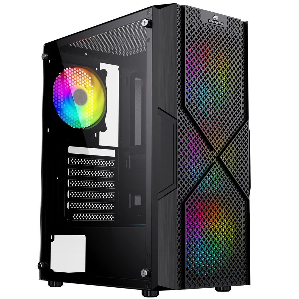 GameBooster GB-PW908B USB 3.0, ATX Mesh, Fixed RGB Fan Siyah Kasa (PSU Yok) - görsel 3