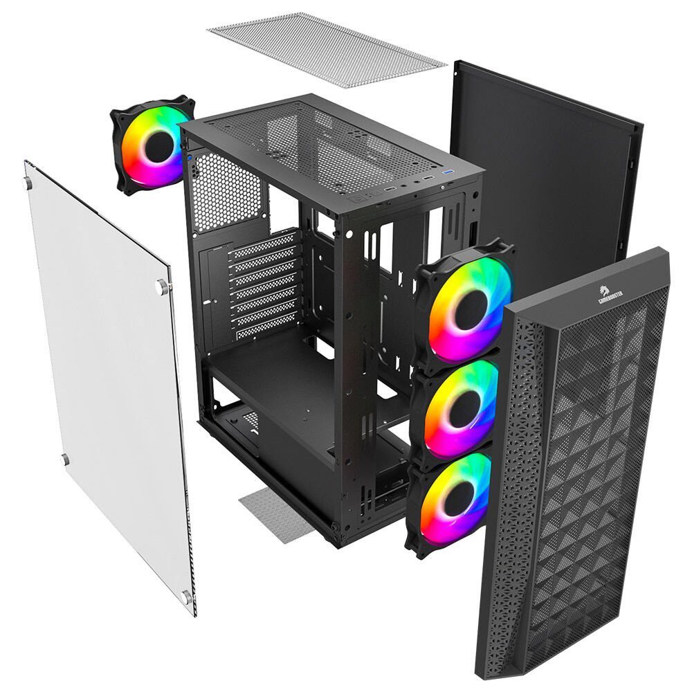 GameBooster GB-G2616B USB3.0 Mesh Panel Siyah Kasa (PSU Yok) - görsel 6