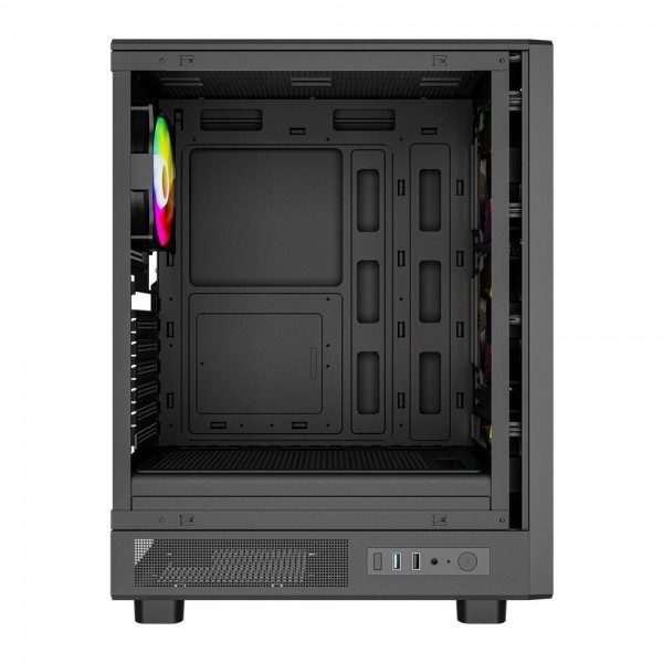 PowerBoost PB-A600B 600W 80+ ATX USB 3.0 Rainbow Fanlı Mesh Gaming Siyah Kasa - görsel 3