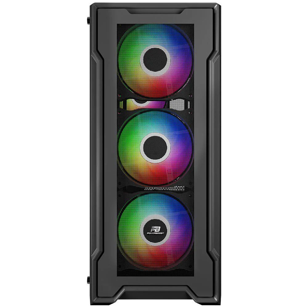 PowerBoost PB-PS6849B 650w 80+ Bronze USB3.0 Mesh4*12cm R.Bow ATX Gam Siyah Kasa - görsel 2