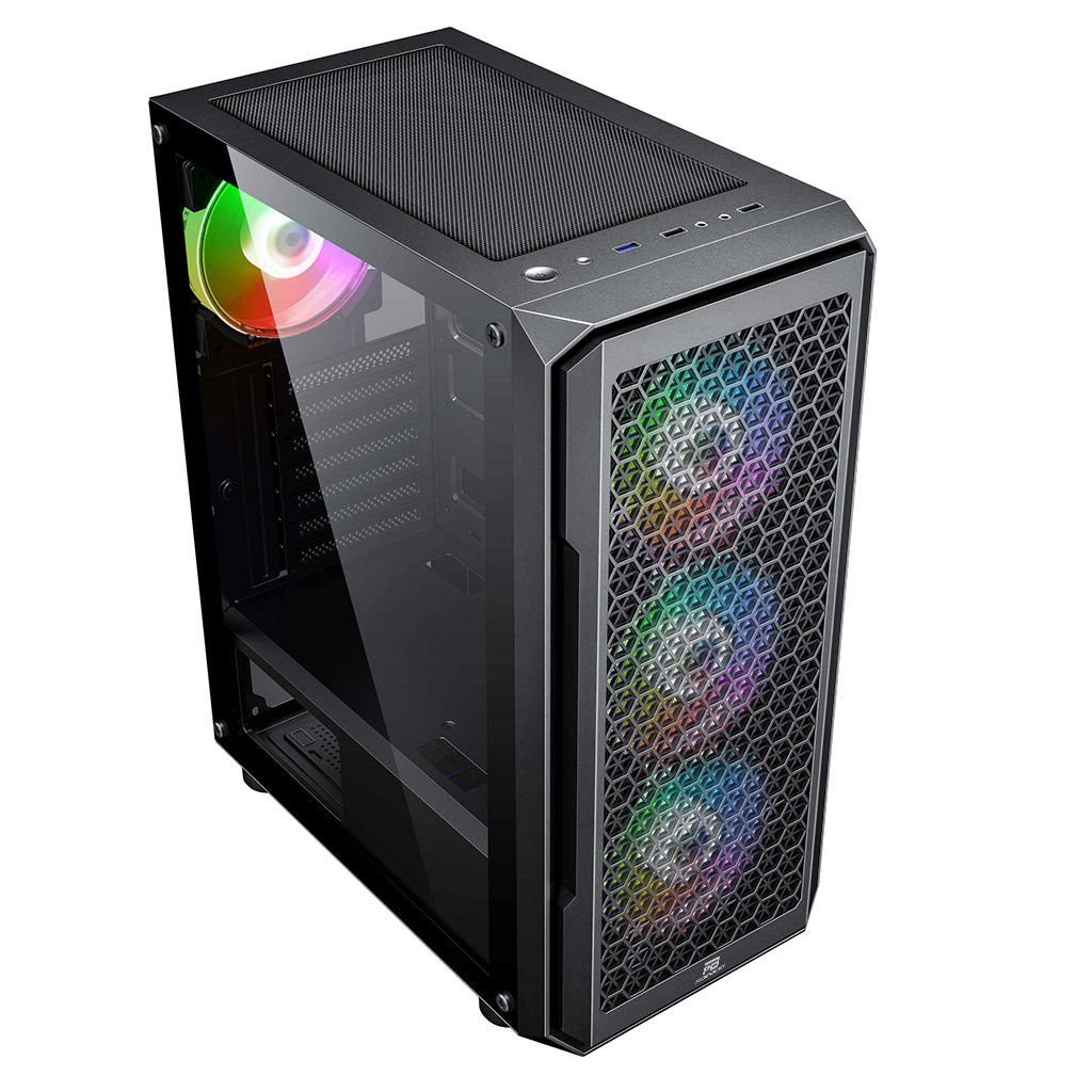 PowerBoost PB-P3385B 650w 80+ Bronze USB 3.0 Mesh Fixed Fanlı Gaming Siyah Kasa - görsel 3