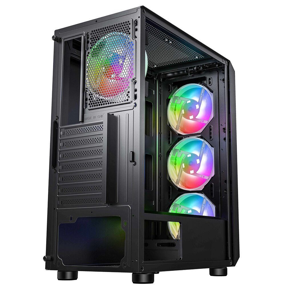 PowerBoost PB-P3385B 650w 80+ Bronze USB 3.0 Mesh Fixed Fanlı Gaming Siyah Kasa - görsel 4